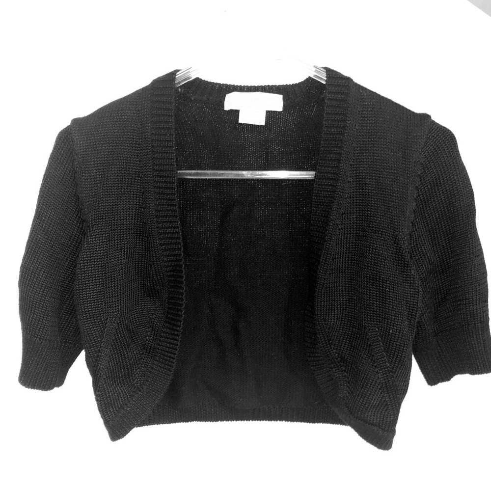 Y2K Fashion authentic Michael Kors Black knit shrug